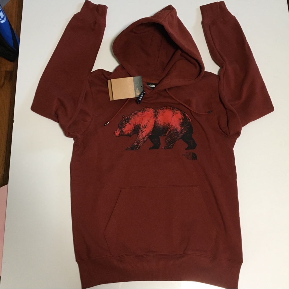 The North Face Pullover Hoodie Hooded Sweatshirt Sweater Mens Sz S Red New NWT - Picture 2 of 8